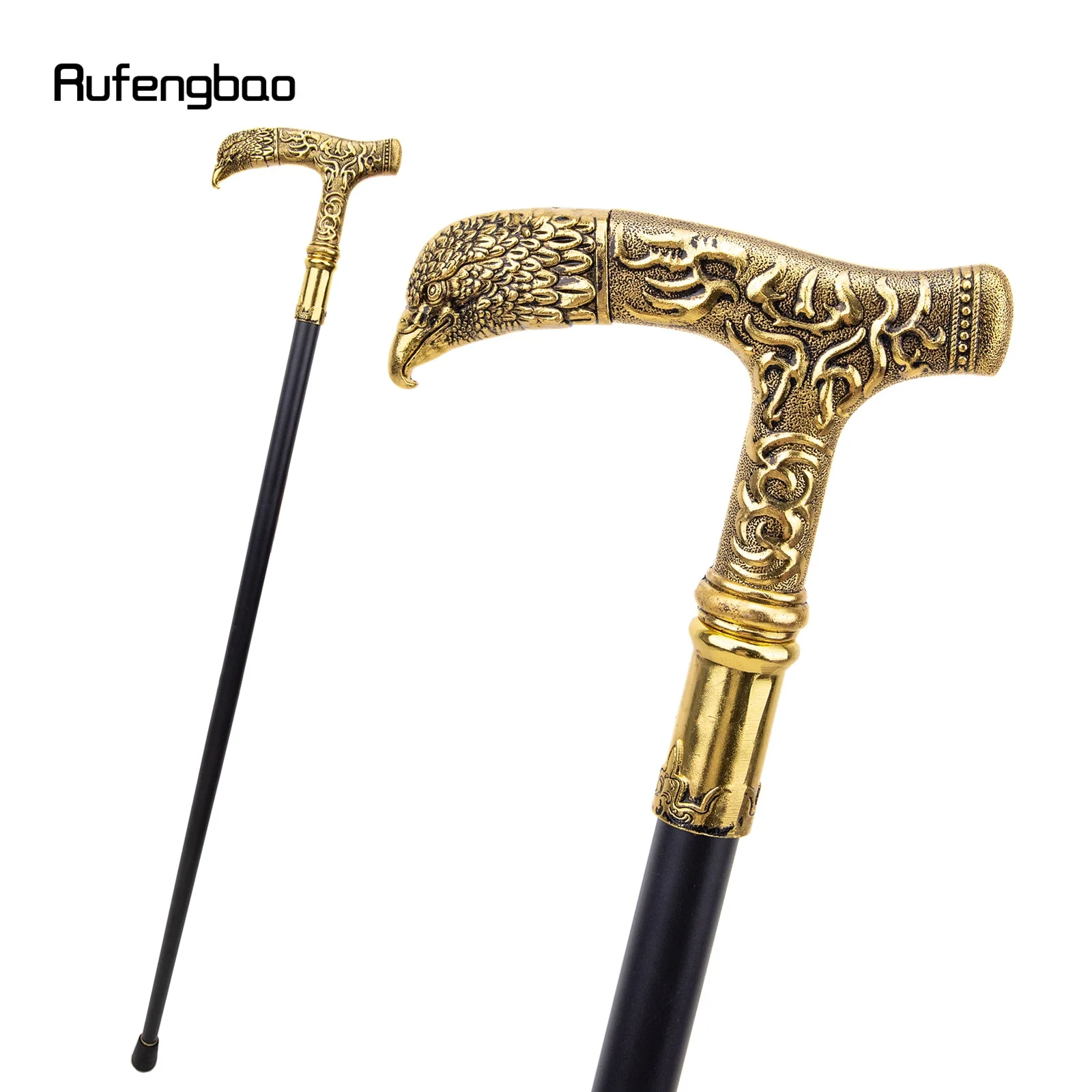 Golden Eagle Handle Single Joint Fashion Walking Stick decorativo Vampire Cospaly Party Walking Cane Halloween Crosier 93cm