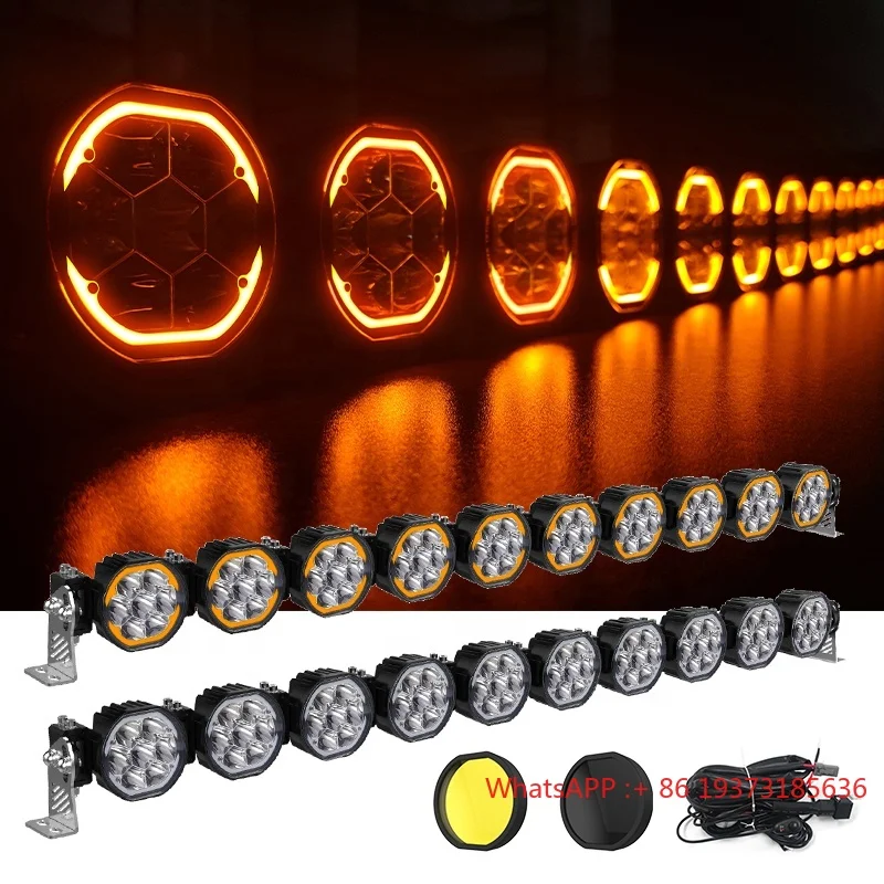 

Spot Amber White Vehicle Led Ramp Utv Cover Slim Offroad 50 Inch Single Row 12v Linkable Car off Road Lights 4x4 Led Light bar