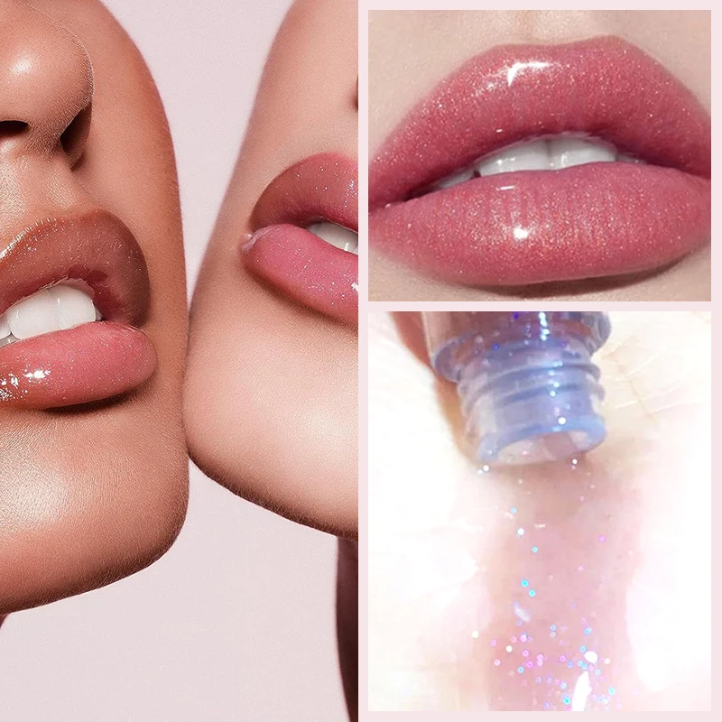 Brillo de labios hidratante, bálsamo labial líquido de cristal Glos, aceite de labios, belleza rara, larga duración, Mini maquillaje