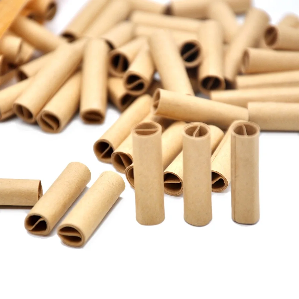 5mm/6mm/7mm Cigarette Filter Tips Natural Unrefined Rolling Paper Tip Cigarettes Accessories