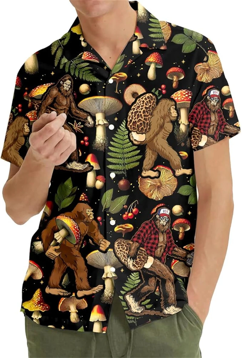 

Гавайские рубашки с графическим принтом для мужчин, модная пляжная рубашка, летняя рубашка оверсайз с коротким рукавом и отложным воротником, повседневная рубашка в стиле алоха.