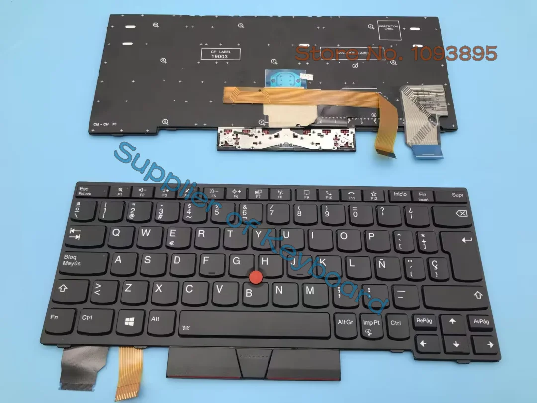 Imagem -02 - Teclado Retroiluminado para Lenovo Thinkpad X280 A285 X390 X390 Yoga X395 L13 X13 Yoga s2 5th 01yp130 Inglês Latim Espanhol