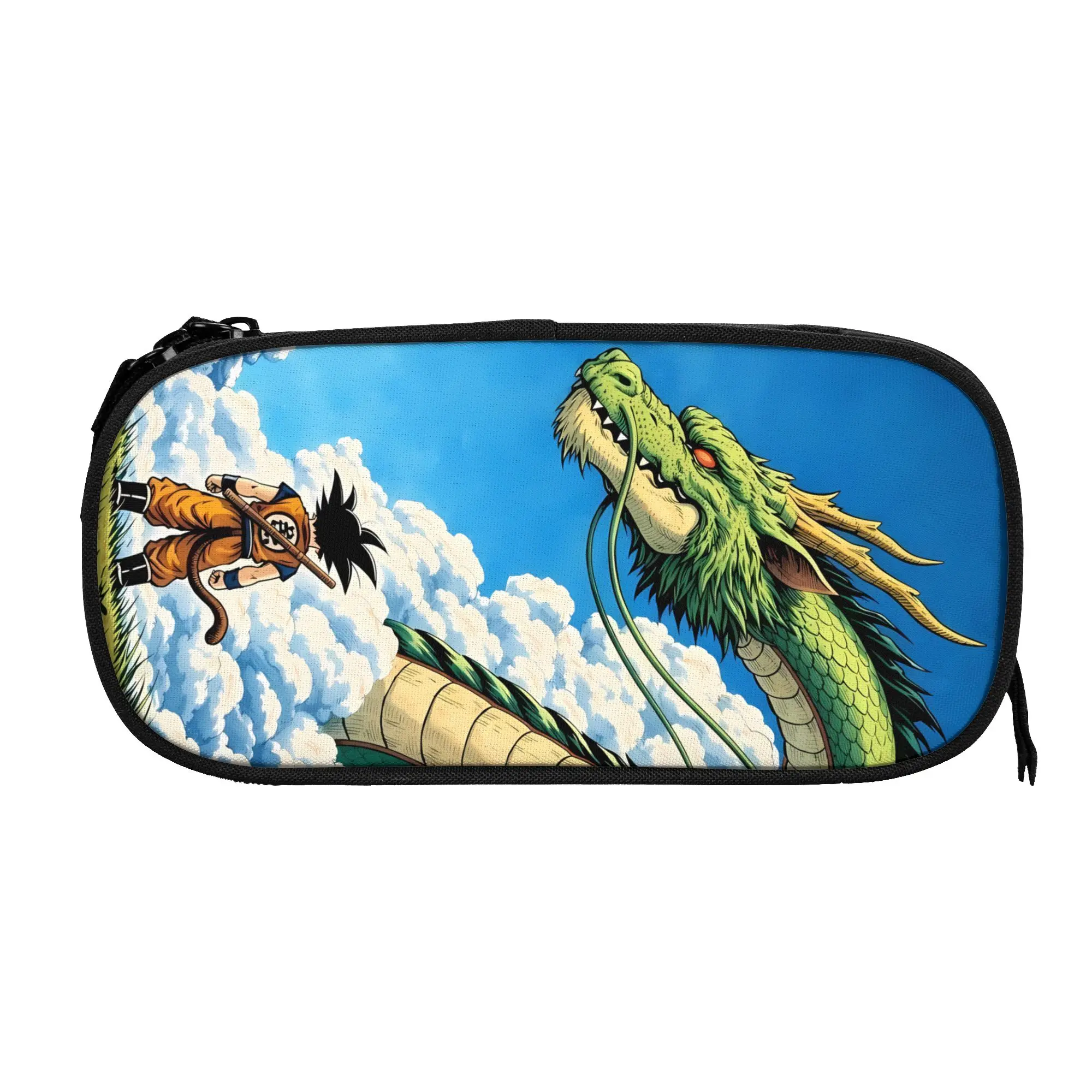 Large Capacity Bags For Child Cartoon Dragonballs Kid Goku Shenron Clouds Sky Print  Estuche Escolar For Boys Gilrs Kids