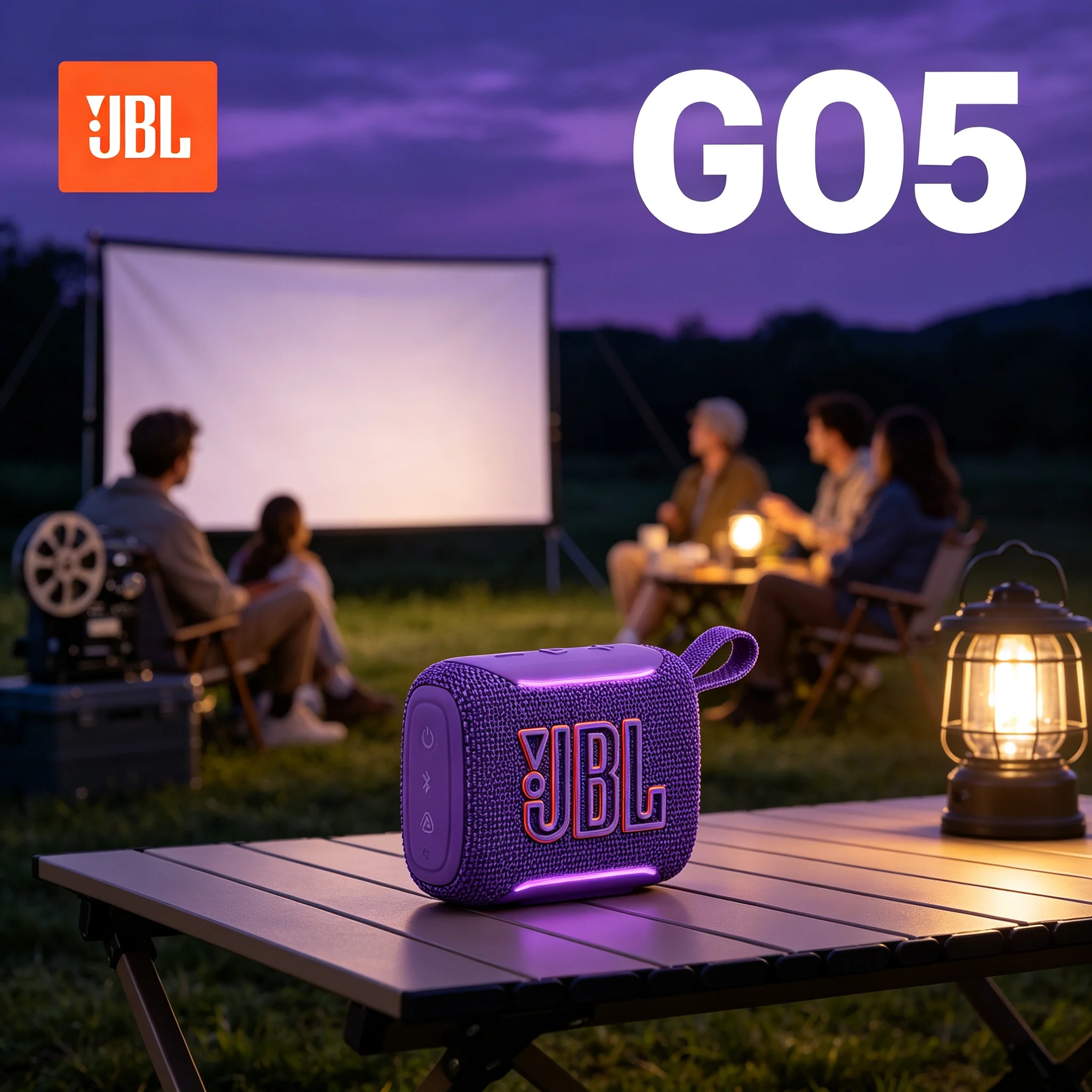 JBL GO5 Pocket Size Bluetooth Speaker IP68 Waterproof Dustproof Punchy Bass Ambient Light Multiple Colors Option