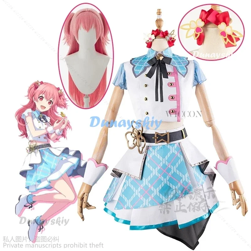 อะนิเมะโครงการเกม Sekai สีสัน STAGE คอสเพลย์ Momoi Airi Lolita Idol เครื่องแต่งกาย cos วิกผมสีชมพูผู้หญิงผู้ชายบทบาทชุดปาร์ตี้ฮาโลวีน