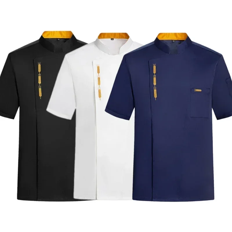 

Stylish Men's Chef Jacket Restaurant Kitchen Cook Coat Waiter Uniform