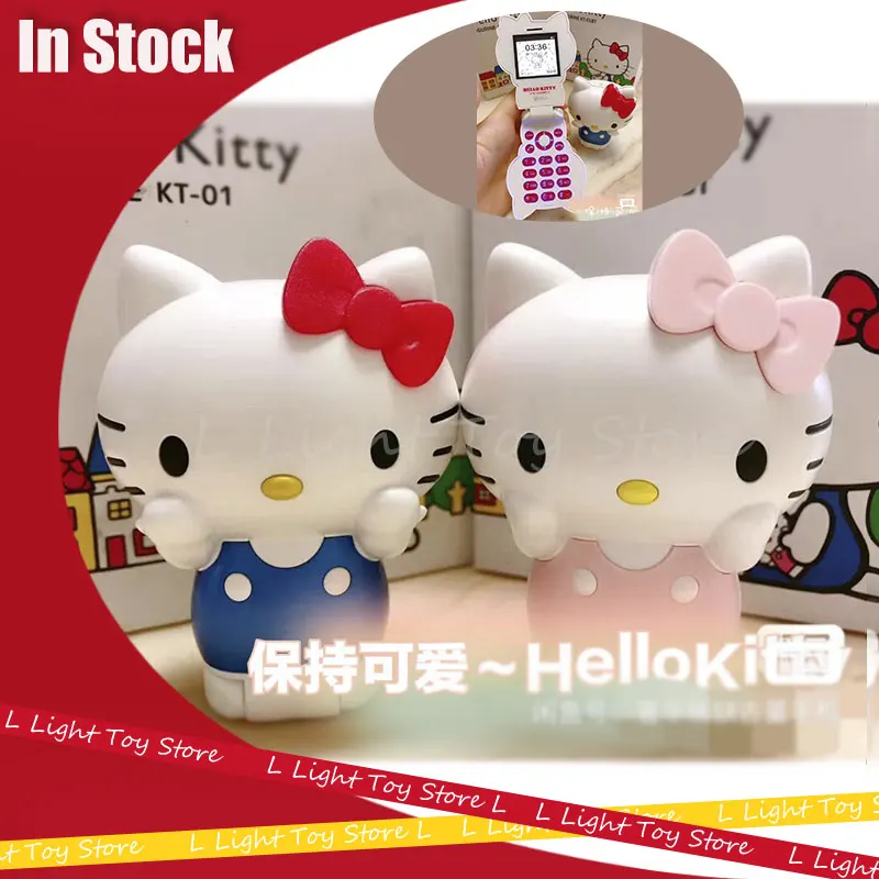 Sanrio Foldable Phone Limited Edition Hello Kitty Function Multi Language Switching Anime Peripheral Call Children'S Cute Gifts