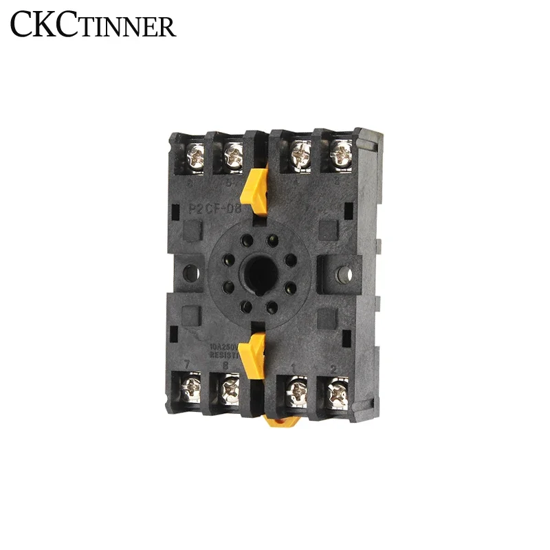 1pcs Relay Socket Base P2CF-08 8pin For DH48S ST3P AH3-3 MK2P JTX-2C H3CR Rail Mounting