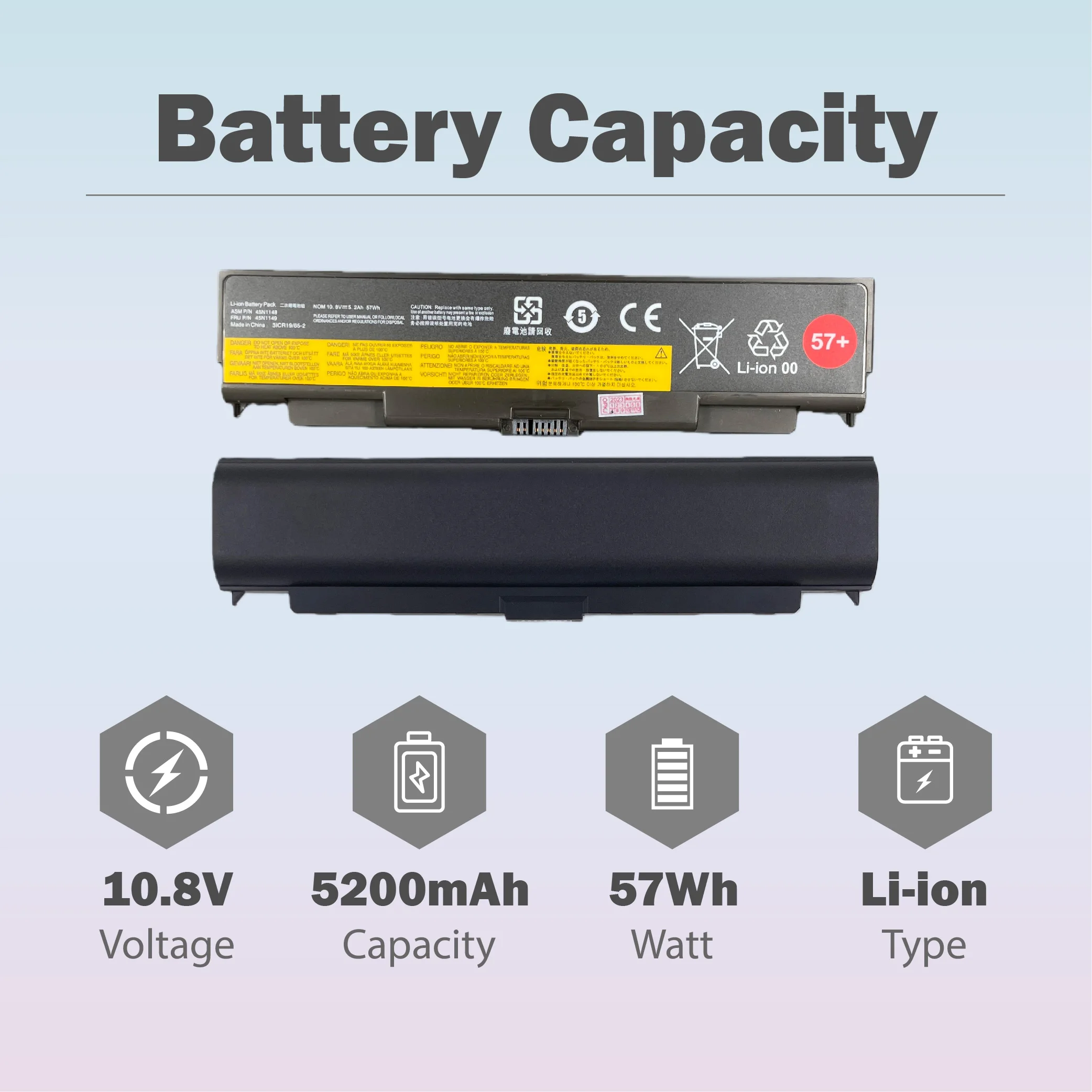 57+ T440P W540 45N1148 45N1149 Laptop Battery for Lenovo Thinkpad L440 L540 T440P T540P W540 Series 45N1144 45N1145 45N1146 45N1