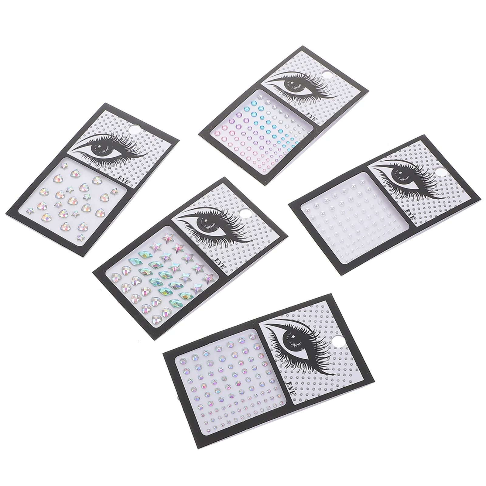 

Face Gems Sticker Earrings Stick On Pearl Adhesive Rhinestones For Festival Makeup Nail Art Jewelry Decor