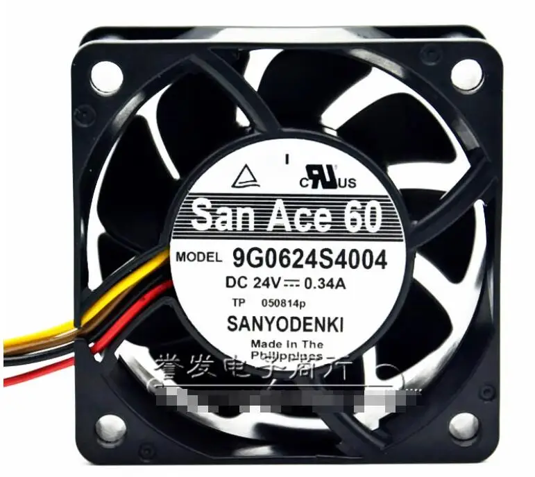 

SANYO DENKI 9G0624S4004 DC 24V 0.34A 60x60x25mm 4-Wire Server Cooling Fan