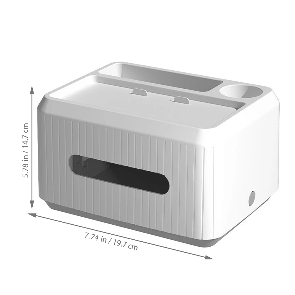 

Stylish Desktop Tissue Box Multi-Function Organizer Pp Material Storage Accessory Decoration Household Tissue