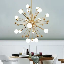 2023 Modern Sputnik Glass Ball LED ChandelierS Lighting for Living Room Kitchen Hanging Lamp Bedroom LED Ceiling Light Fixtures