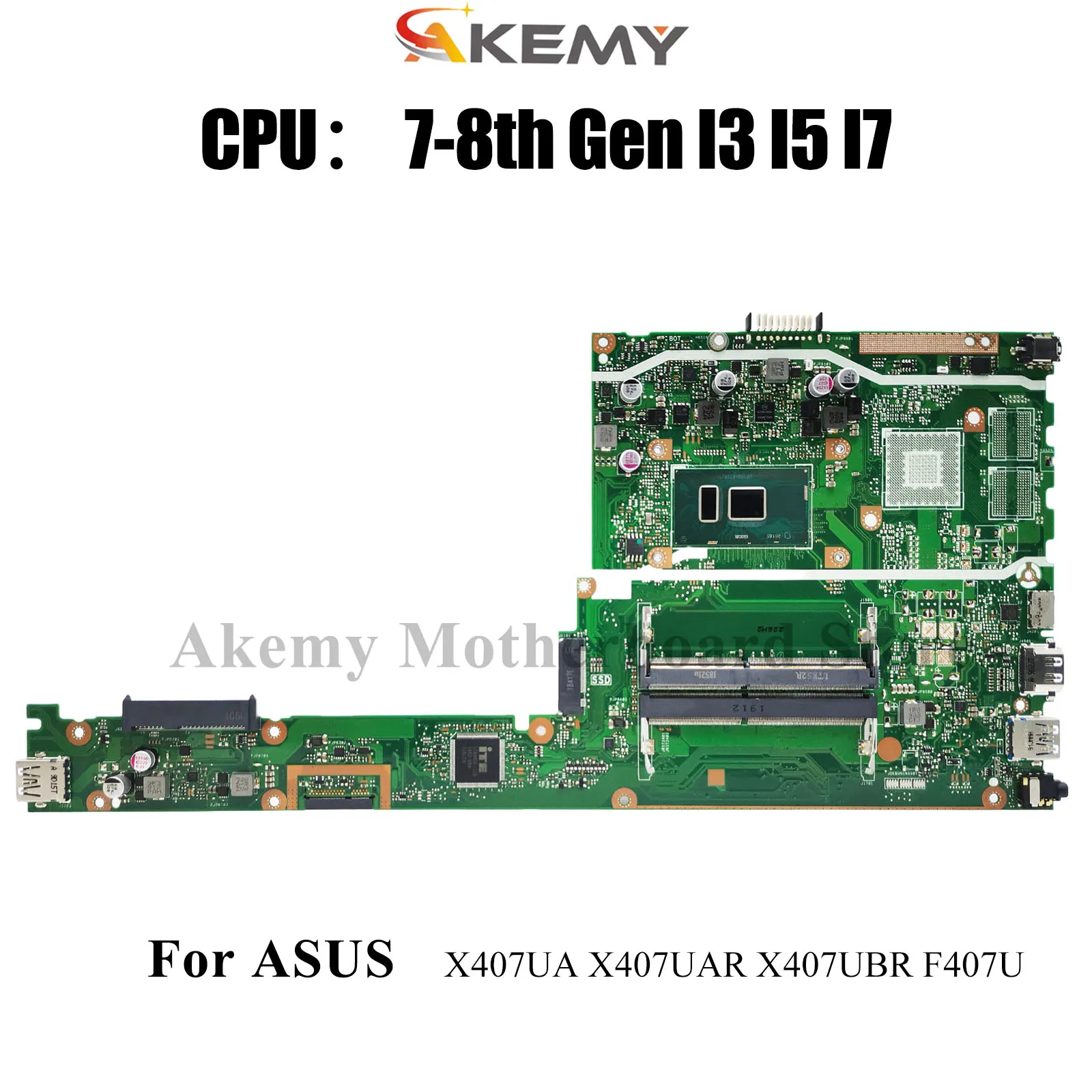 

X407UA Материнская плата для ноутбука ASUS X407U X407UBR X407UB X407UA X407UV X407UAR A407U X407UF Y4000U F407U Материнская плата I3 I5 I7 CPU