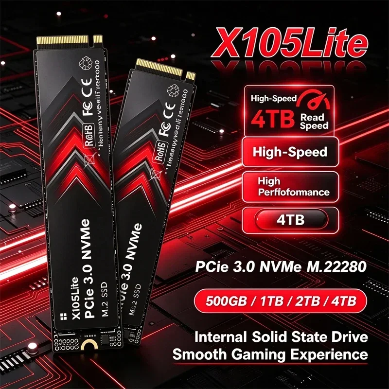 X105Lite M.2 NVMe SSD 1TB High Speed Transmission NAND Internal SSD, Compatible with Ultrabooks, Tablets & Desktop PC
