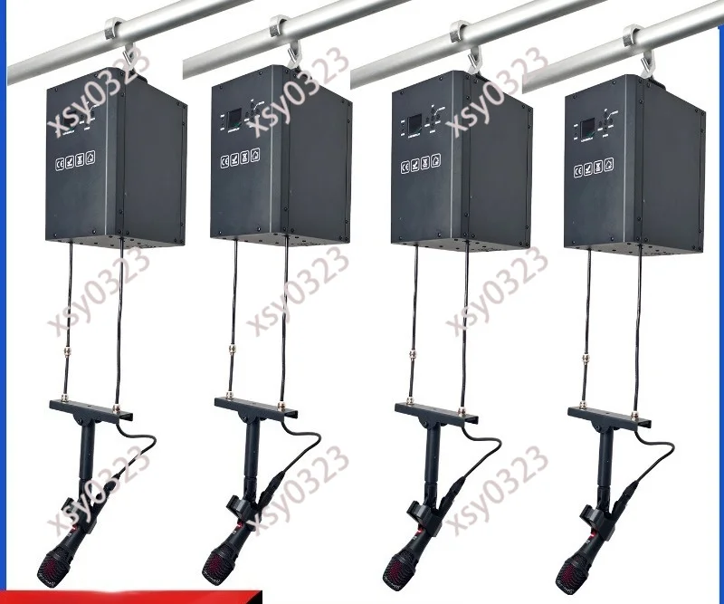 Electric Microphone Lifter Retractable Hanger for Stage Theater Choir Hall Use