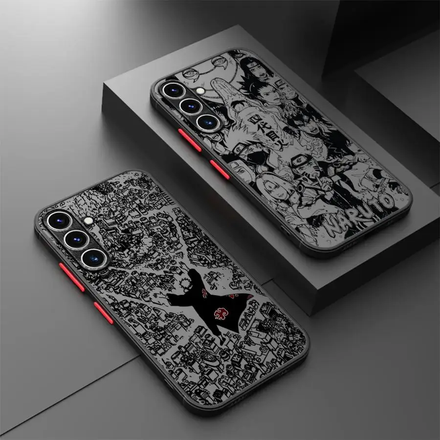 Matte Phone Cover Case for Samsung Galaxy A54 A34 A21s A25 A26 A22 A53 A35 A36 A24 A52 A56 A73 Cool Anime Characters