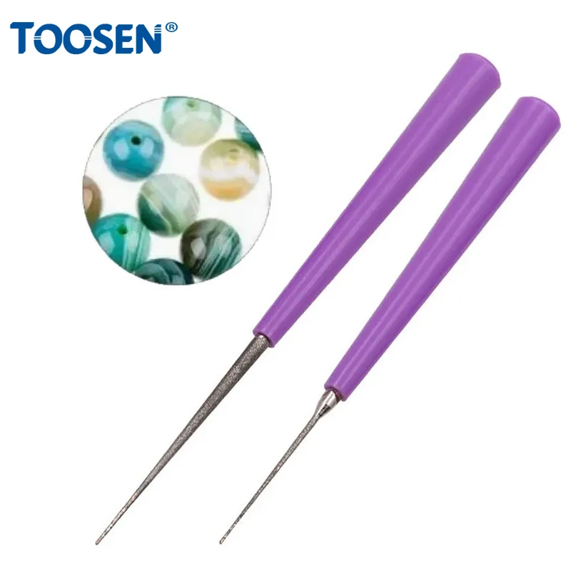 

Hole Enlarger Tools Diamond Pearl Glass Beads Tipped Reaming File Reamer Needle File Sets Beading DIY Jewelry Processing Tools