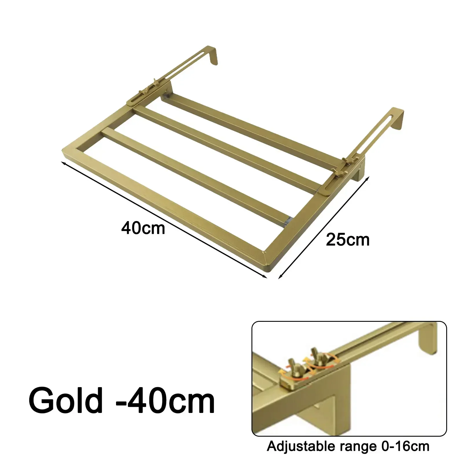 Rel Handuk Gantung 40Cm Tempat Penyimpanan Gantungan Kain Tempat Handuk Kamar Mandi Dapur Baja Tahan Karat untuk Handuk Radiator Pemanas