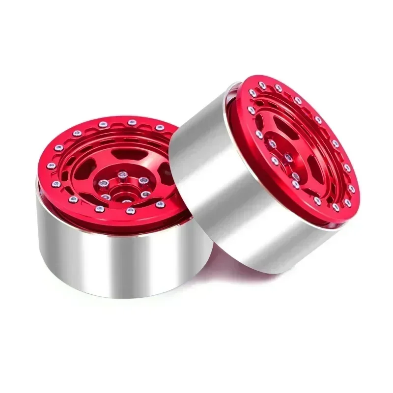 1/10 RC الزاحف CNC سبائك الألومنيوم 2.2 "حافة عجلات Beadlock لـ TRX4 D90 محوري SCX10 الشبح كابرا #2