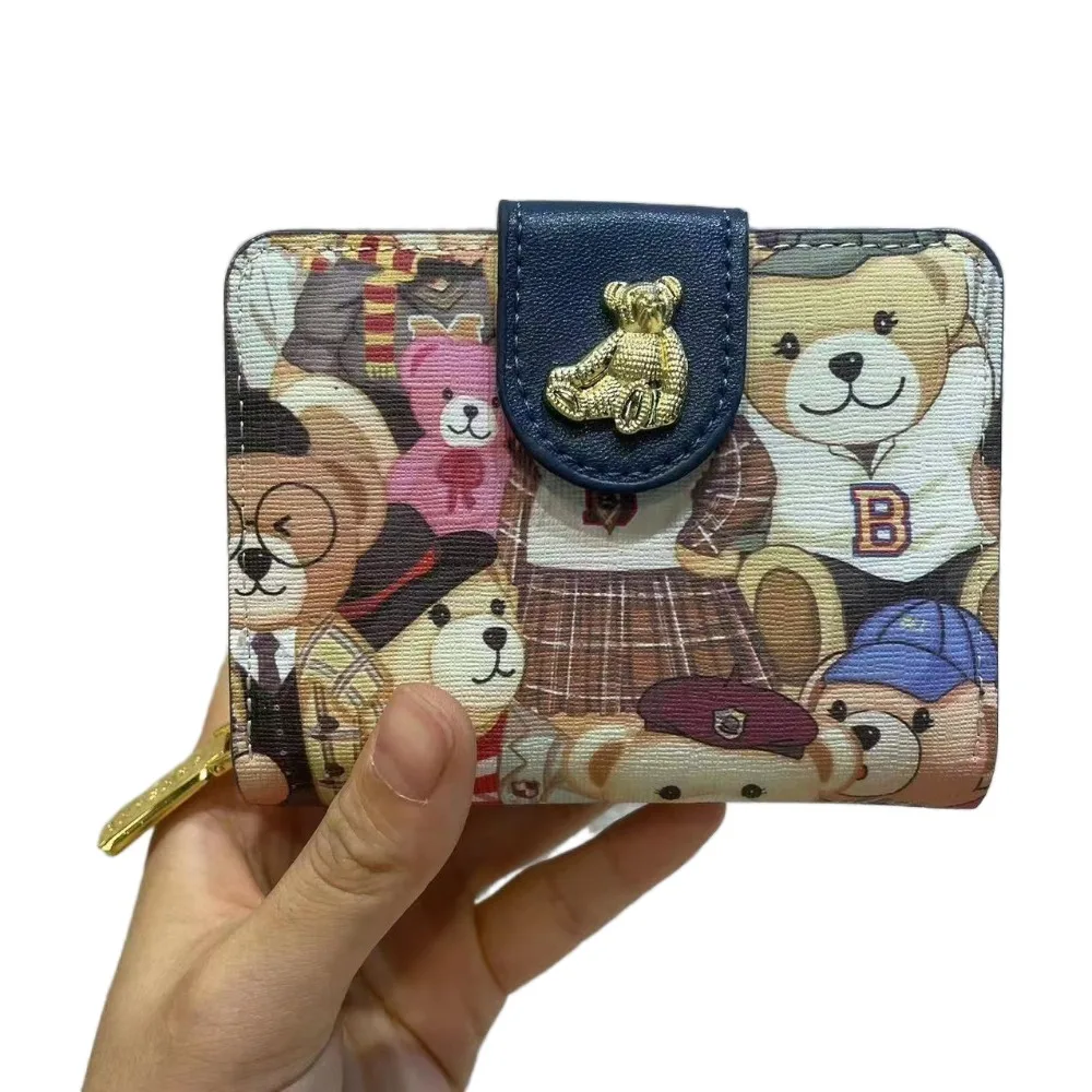 小さなクマの形をした四角い財布,学生用の多機能コインバッグ