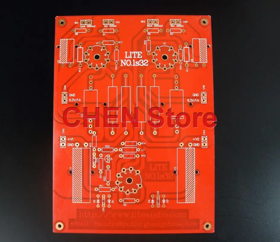 

1PCS NEW LITE LS32 PCB board Front stage of electron tube Preamplifier Empty Board 6H30 Amplifi cation tube