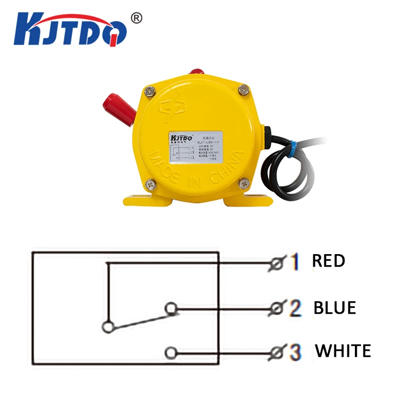 Тип KJT-LS-II, адресный код, тросовый переключатель, высококачественный выход, NO + NC, режим сброса, руководство/автоматическое
