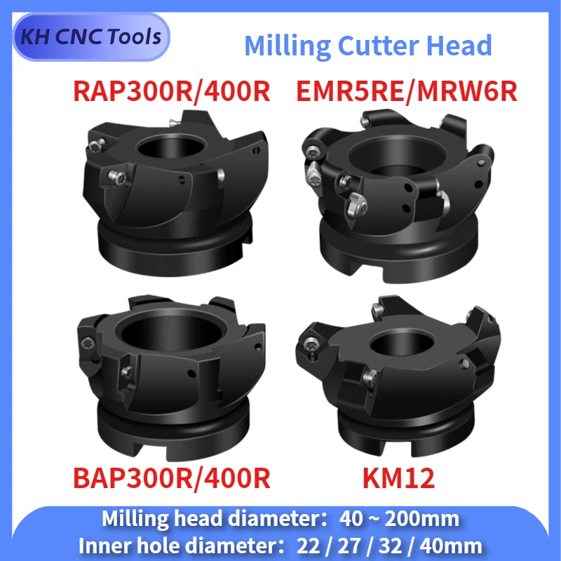 KH CNC EMR5R EMRW6R KM12 BAP300R/400R RAP300R/400R Face Milling Cutter Head FMB22 FMB27 FMB32 FMB40 Tool Holder APMT1135 1604