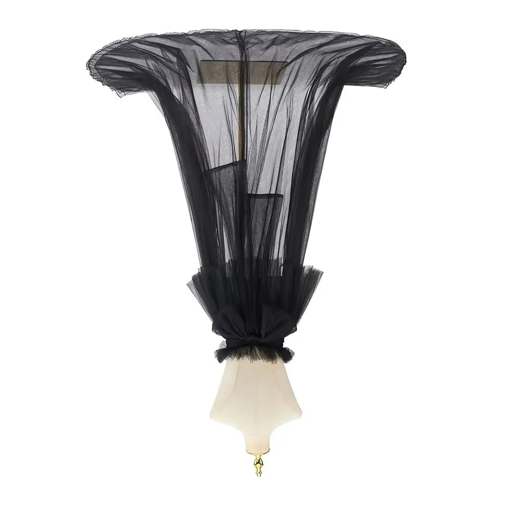 

Women Gothic Black Tulle Skirt Double Layers Mesh Overskirts Medieval Victorian Royal Noble Wedding Dress Train Ball Gown