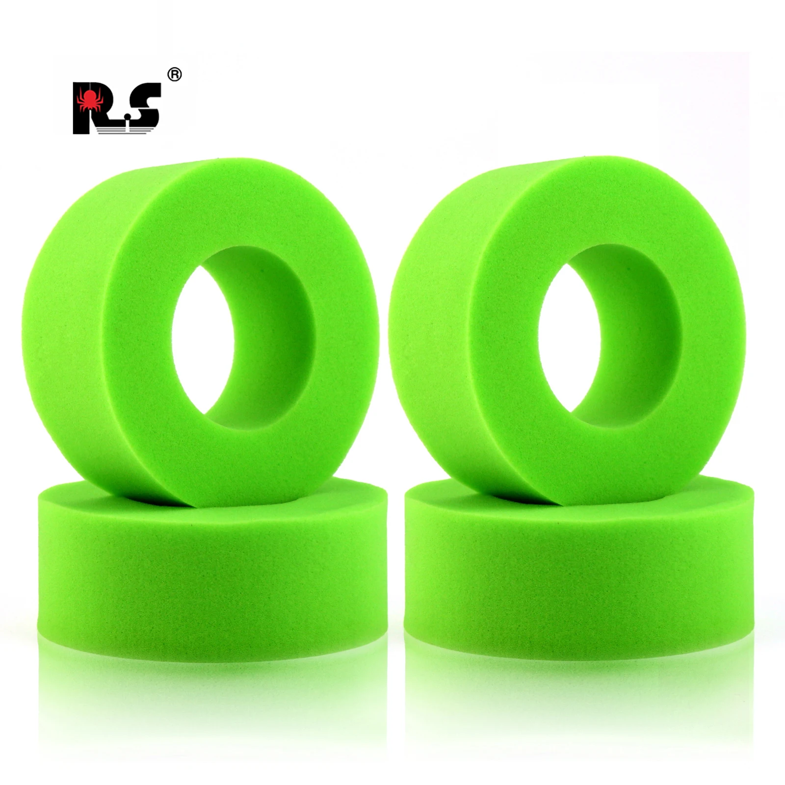 

RS RC 105mm Green Soft Foam Fit 1.9“ 2.2” Wheel Tires for 1/10 RC Crawler Car Axial SCX10 90046 TRX4 TRX6 Redcat Gen8