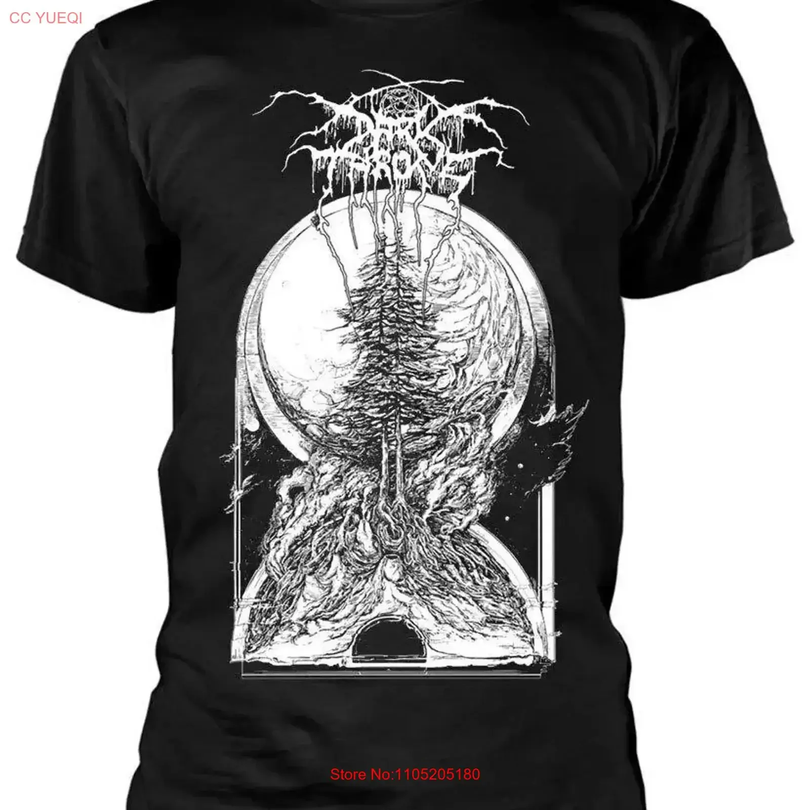 Camiseta negra Darkthrone Lone Pines Of The Lost Planet, nueva camiseta oficial vintage lavada, ropa de calle cómoda, moda informal