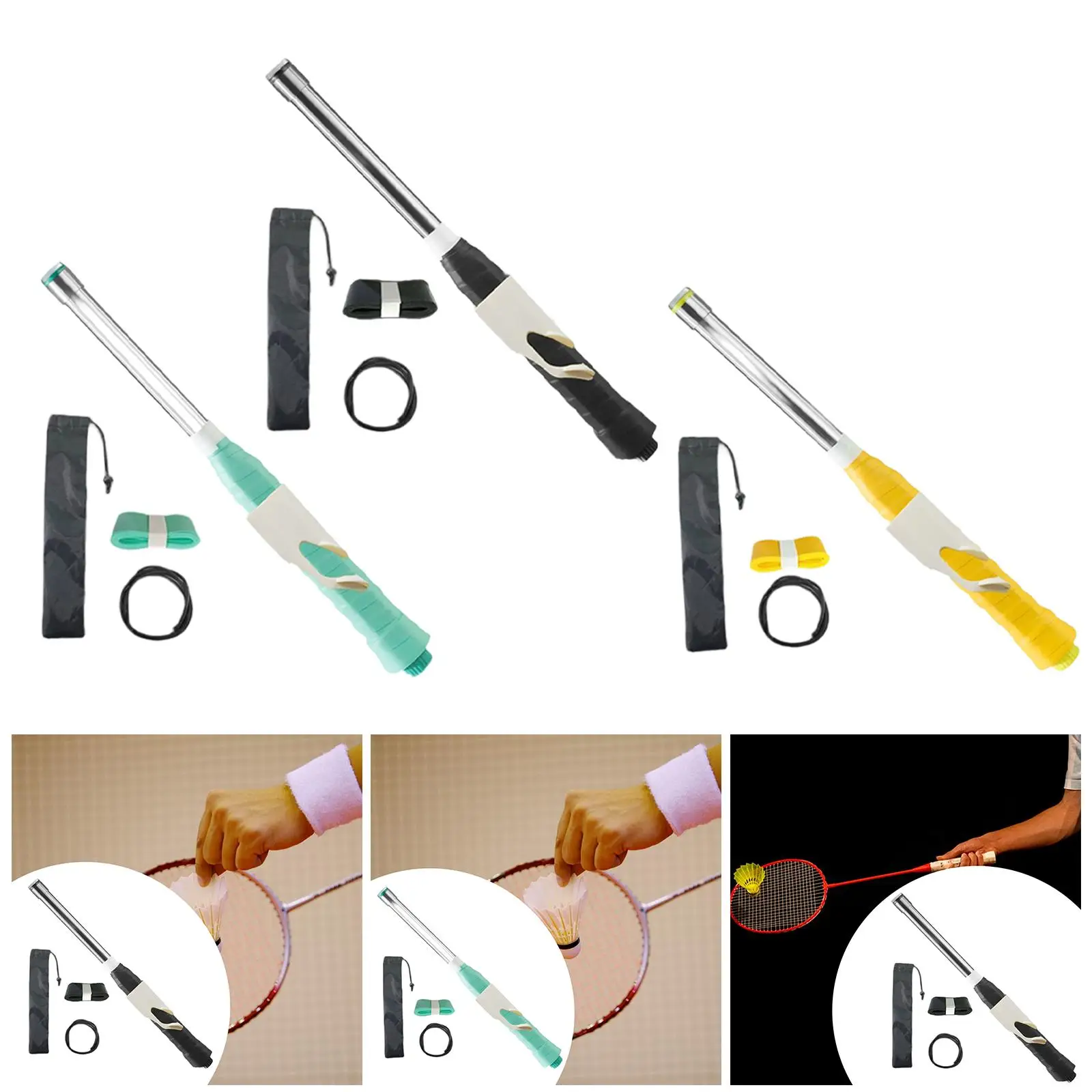 

Badminton Handle Badminton Accessories Improve Skills Training Device Swing Training for Experienced Player Fitness Beginners
