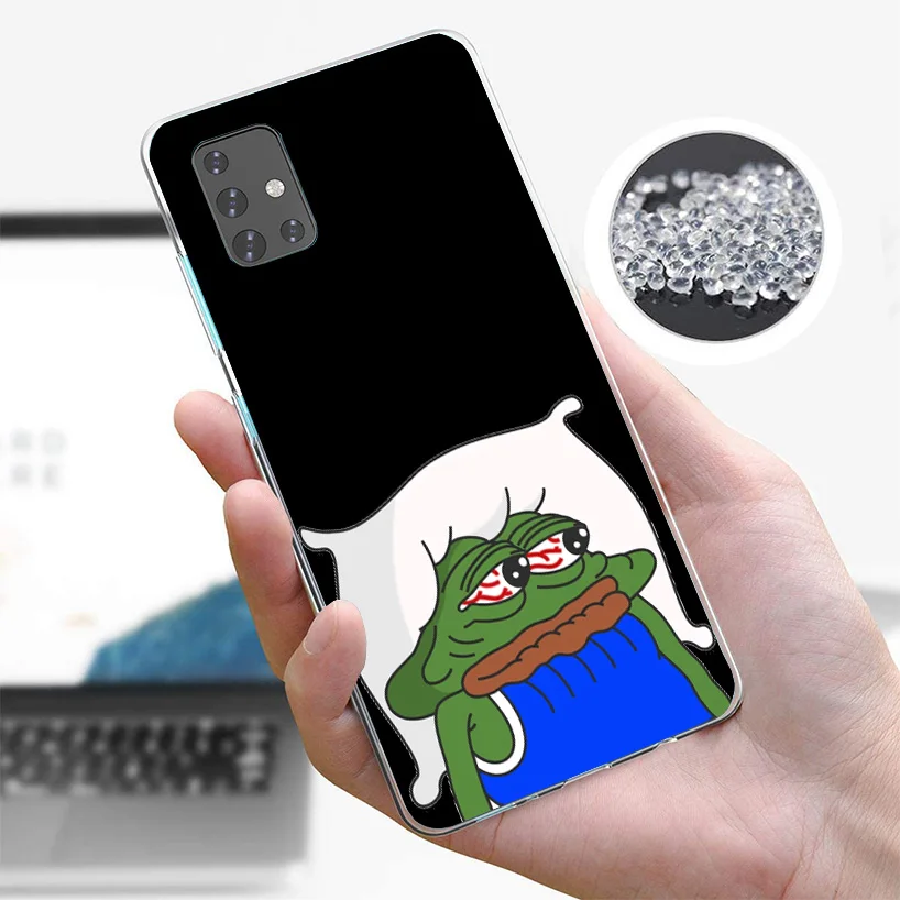 Cute Frogs Party Sad Pepe Phone Case For Samsung Galaxy A51 A71 A41 A31 A21S A11 A01 A70 A50 A40 A30S A20E A20S A10S A6 A7 A8 A9