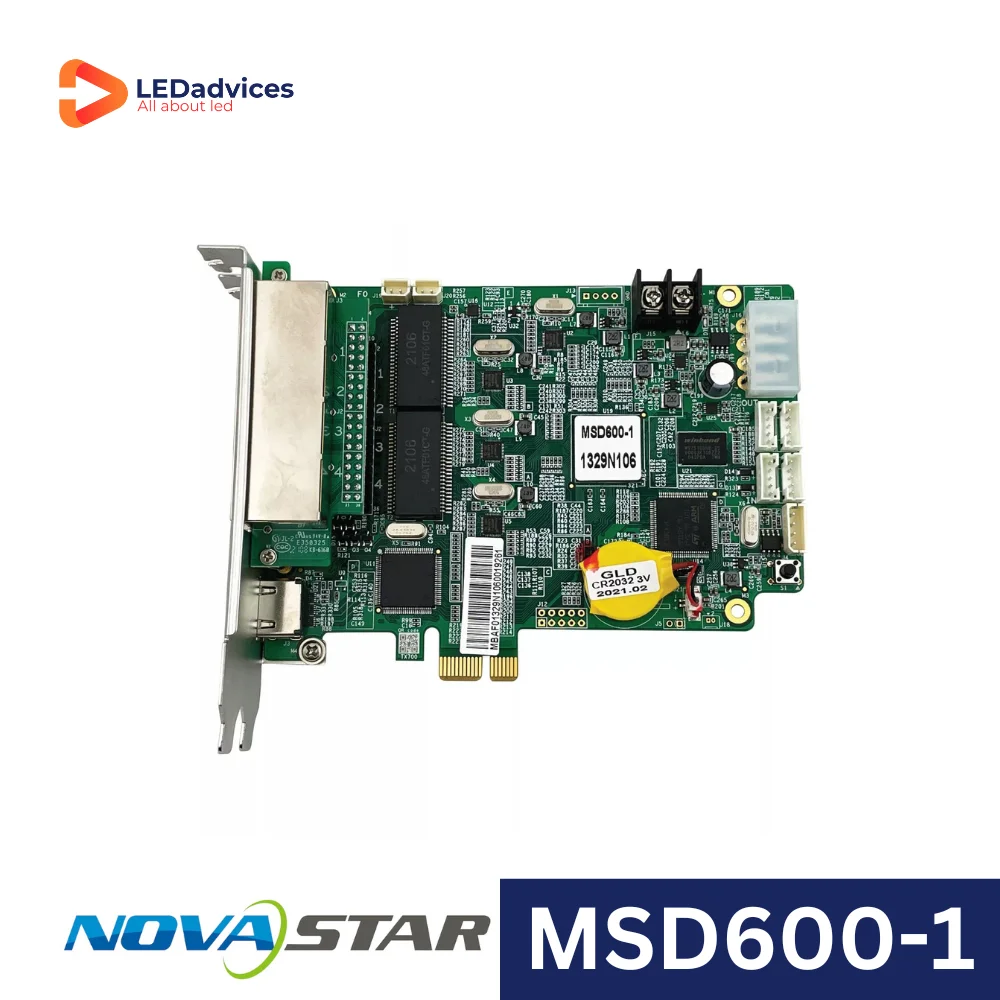 

Novastar MSD600-1 LED Screen Sending Card Full Color Type-B USB Port 1920×1200@60Hz Four Ethernet Outputs MSD600 MSD300