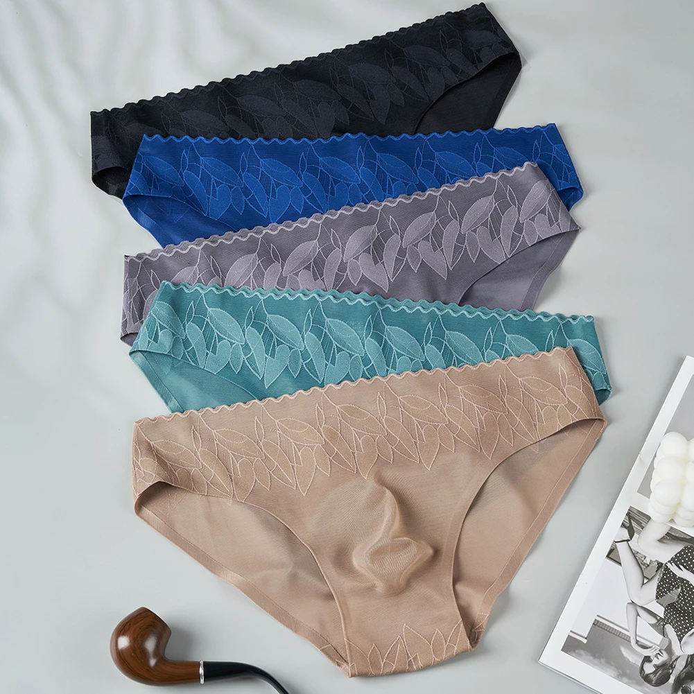 

Men Smooth Seamless Briefs Lace High Elastic Low Rise Sissy Underwear Lingerie Lace Briefs Comfortable Sporty Underwear