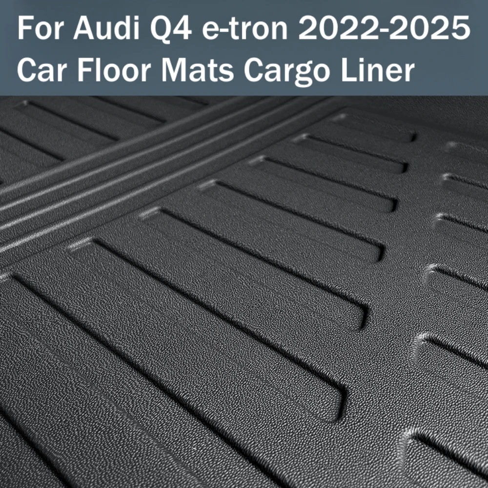 Für Audi Q4 E-tron 2022-2025 Fußmatten TPE Allwetter Rutschfest Wasserdicht Kofferraummatte Laderaumauskleidung Innenzubehör – Detail 3