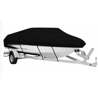 11-22FT Yacht Boat Cover Anti-UV Waterproof Heavy Duty 210D Marine Trailerable Canvas Barco Boat Accessories