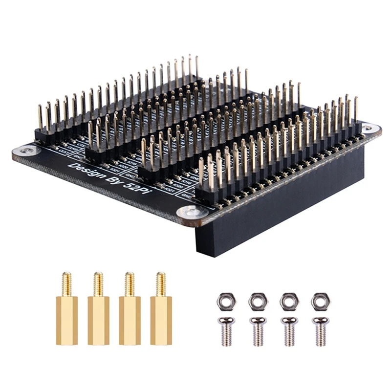 

GPIO Expansion Board For Raspberry Pi 40Pin Quad IO Multiplexer Module With Screws 4B/3B+ Multifunction Module