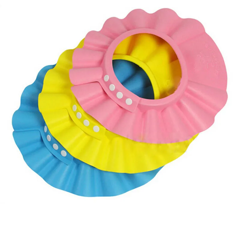 Adjustable Baby Shampoo Cap Kids Wash Hair Protection Infant Health Care Accessories New Soft EVA Baby Bath Waterproof Hat