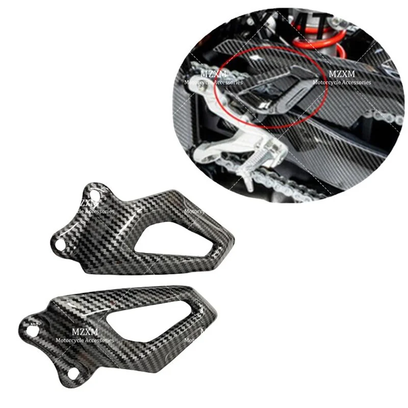 

Motorcycle parts Carbon Fiber Paint Heel Guard Fairing Foot Peg Plates Fit For BMW S1000RR S1000 RR 2019 2020 2021 2022