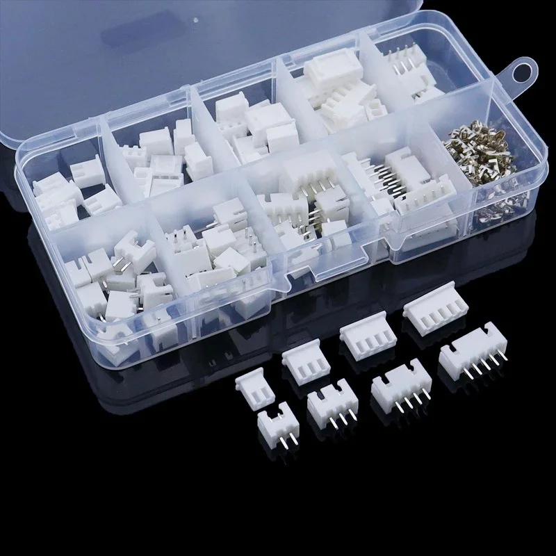 230pcs XH 2.54 2P 3P 4P 5pin 2.54Mm Pitch Terminal Kit JST Connector Automobiles Parts Accessories