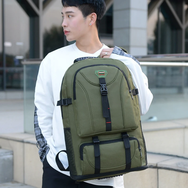 Ultra-Large Capaci Outdoor Travel Bapa Double oulder Women's Sle Hiking Bag Mountain Climbing Lage Bag Trendy Ko...