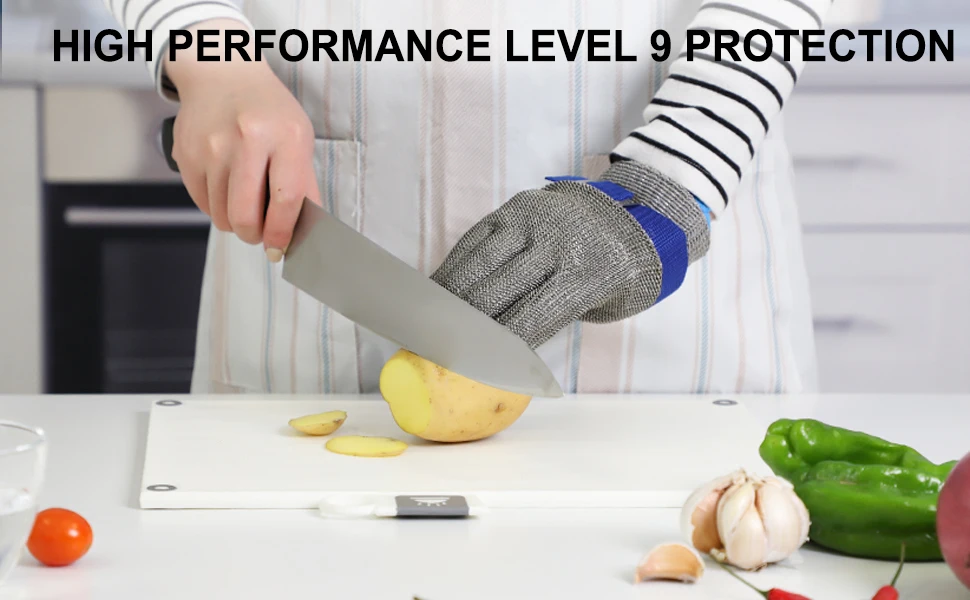9-level Protective Safety Gloves Stainless Steel Wire Metal Mesh Cutting Resistant Slaughter Meat Cutting Oyster Skin Gloves