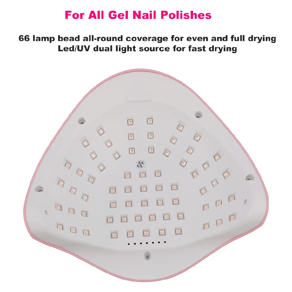 SUNX 12 Max Nagellamp Roze Nageldroger Voor Manicure 66 Leds UV Licht Quick Cure Autosense Nagellampen Met Basis