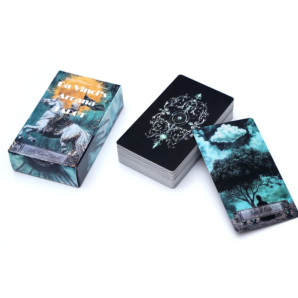 

Da Vinci's Arcana Tarot Handcrafted Tarot Deck Mystical Art Tarot Cards Set For Intuitive Readings Spiritual Party Game Cards