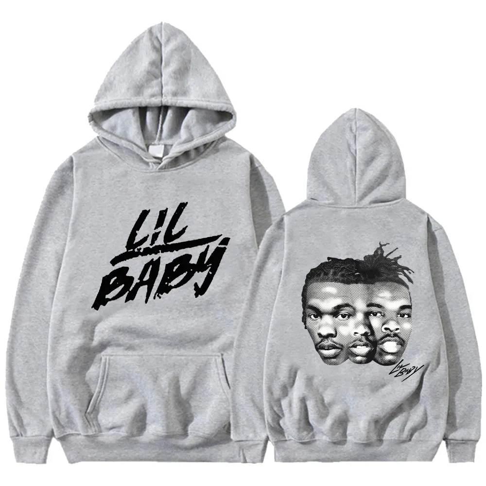 Rapper Lil Baby Graphic Hoodies Men Women Retro Hip Hop Gothic Fashion Harajuku Autumn Sweatshirt Loose Hoodie Streetwear Tops