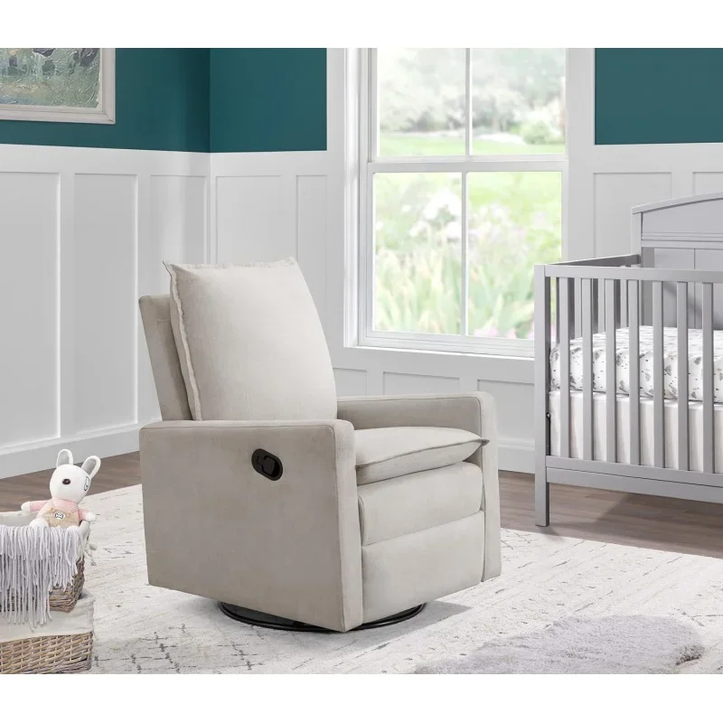 Baby Uptown Upholstered Swivel Glider & Recliner Nursery Chair, Sand Visit the Oxford Baby Store