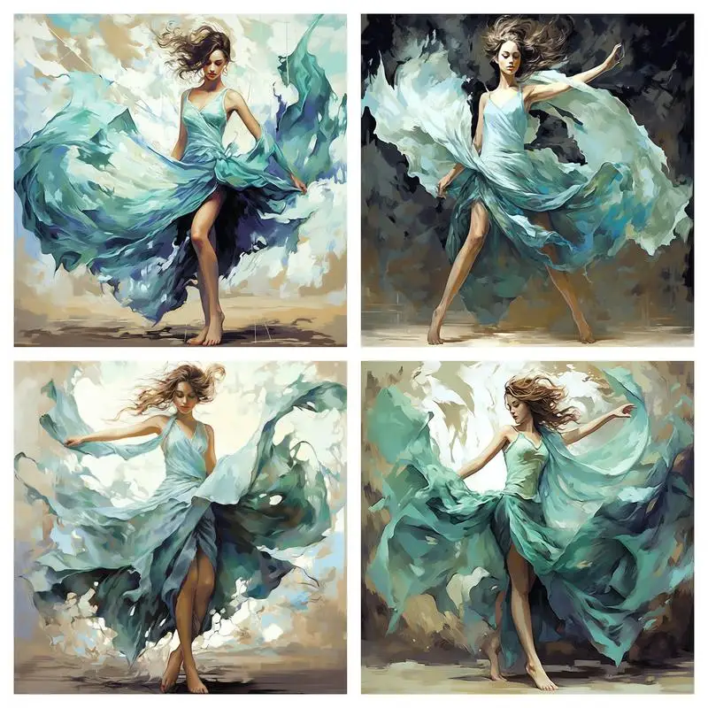 

RUOPOTY painting by numbers woman dance Paintings On Number Unique gift Adults crafts Home decor