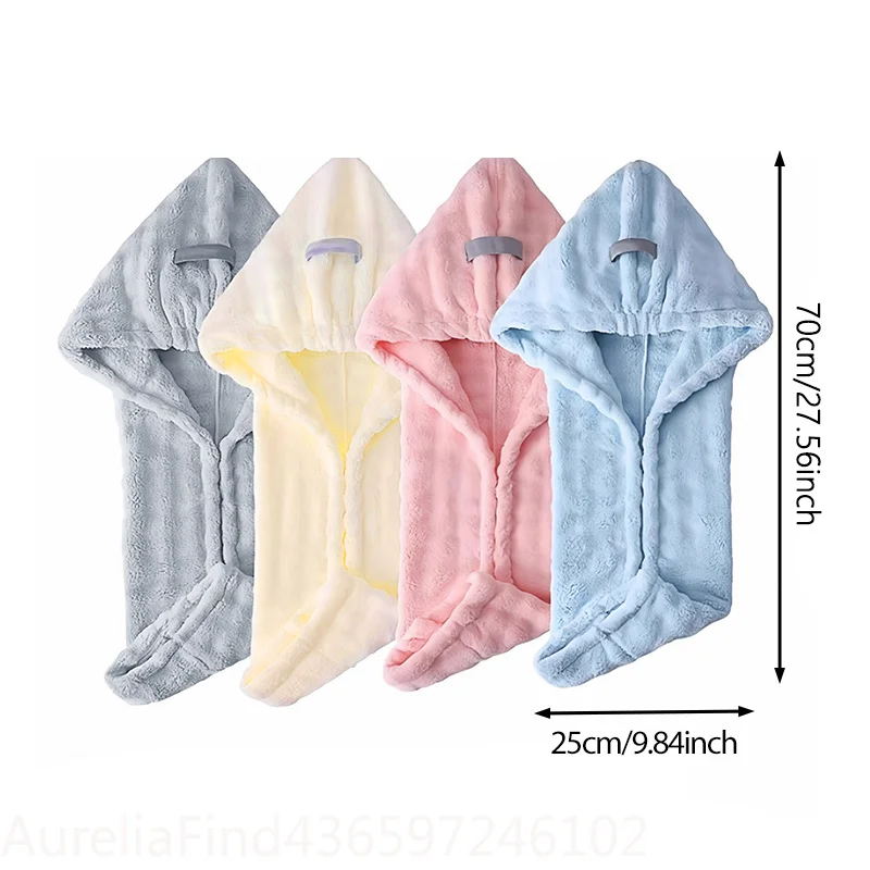 1PC Microfiber Quick Dry Hair Wrap Bonnet Super Absorbent Soft Hair Towel for Women Girls Bathroom Spa