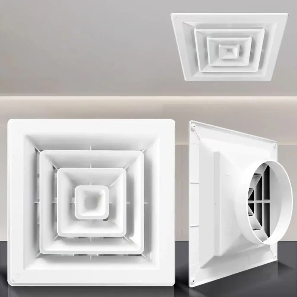 Square Ceiling Diffuser Adjustable Easy to Install Ventilation Fan Air Conditioning Outlet Vent for Outlet Vent Accessories